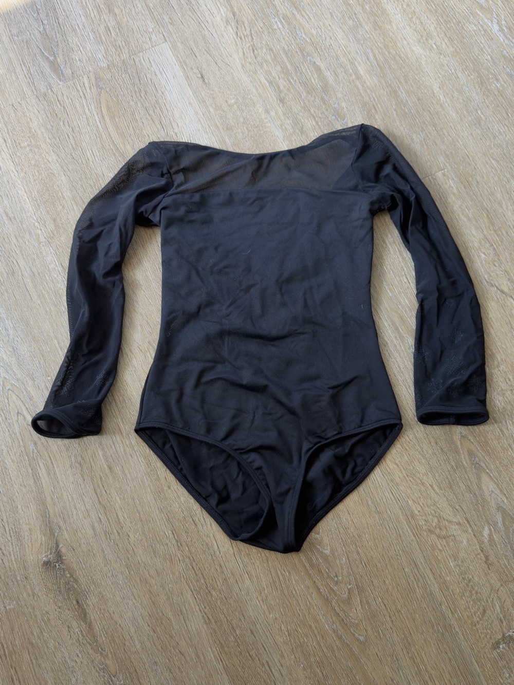 Black Long Mirella child medium 8-10 Sleeve Leotard